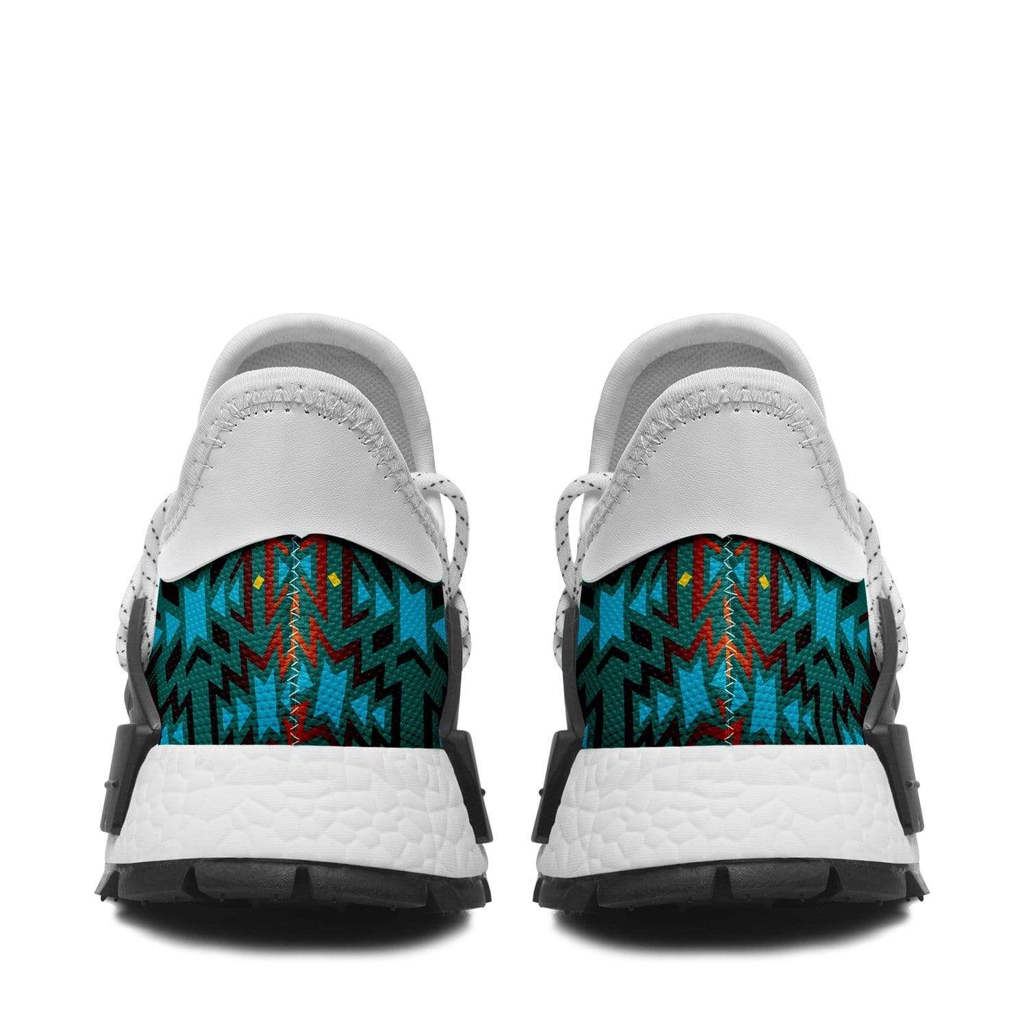 Fire Colors and Turquoise Teal Okaki Sneakers Shoes 49 Dzine