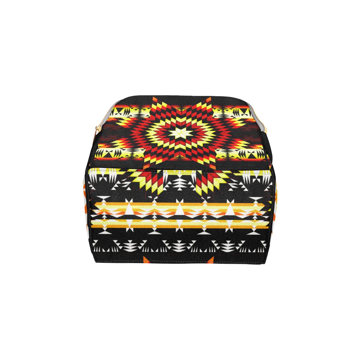 Fire Colors Multi-Function Diaper Backpack (Model 1688) Diaper Backpack (1688) e-joyer