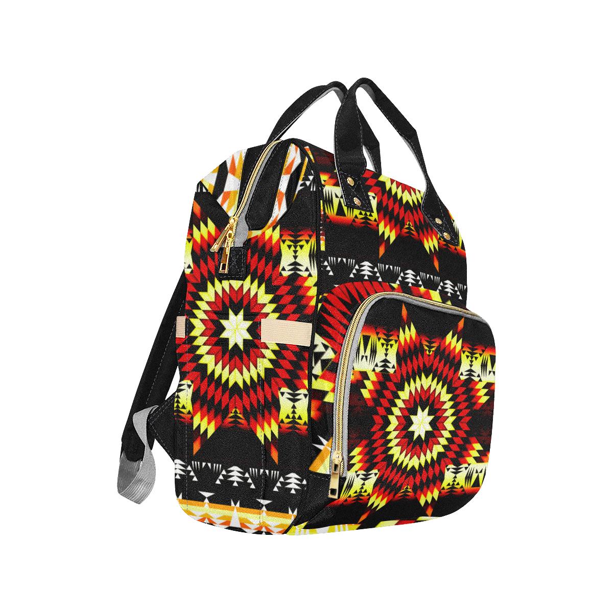 Fire Colors Multi-Function Diaper Backpack (Model 1688) Diaper Backpack (1688) e-joyer