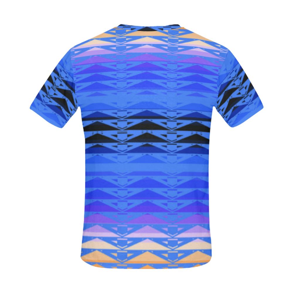 Fire Rattler Blue All Over Print T-Shirt for Men (USA Size) (Model T40) All Over Print T-Shirt for Men e-joyer