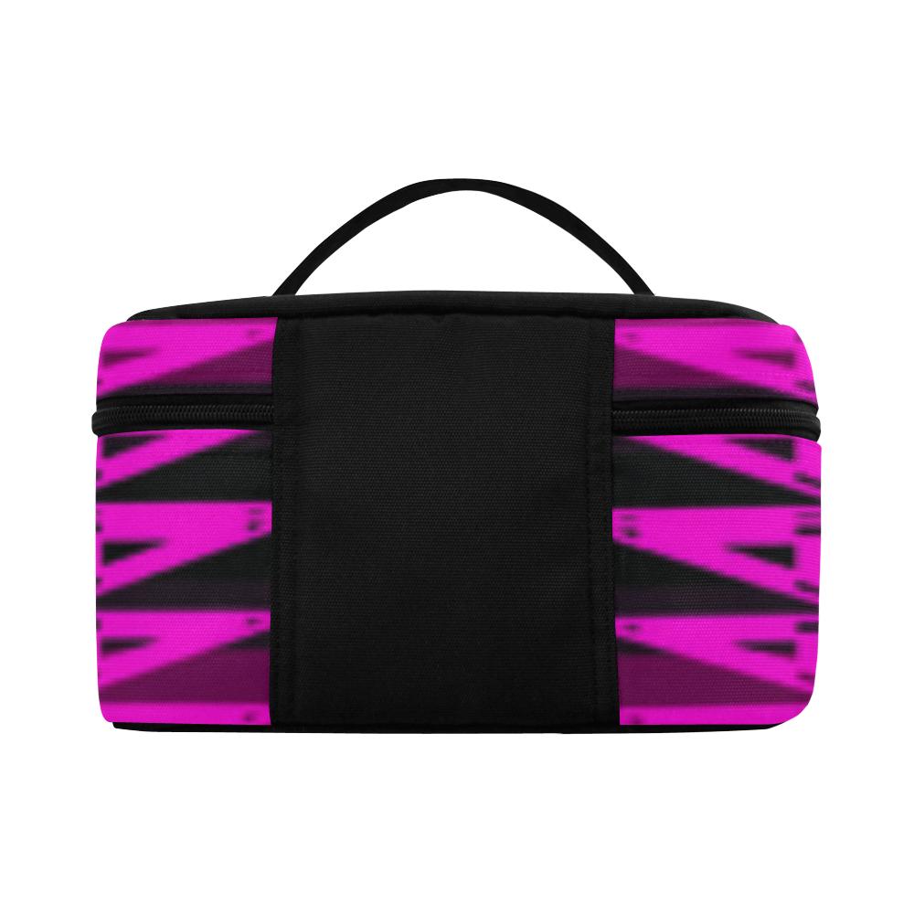 Fire Rattler Fuschia Cosmetic Bag/Large (Model 1658) Cosmetic Bag e-joyer
