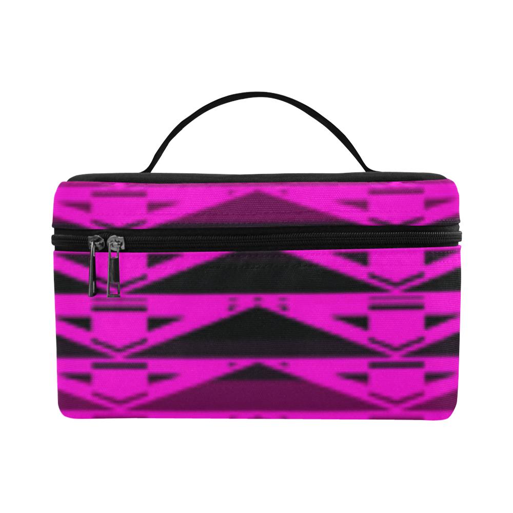 Fire Rattler Fuschia Cosmetic Bag/Large (Model 1658) Cosmetic Bag e-joyer
