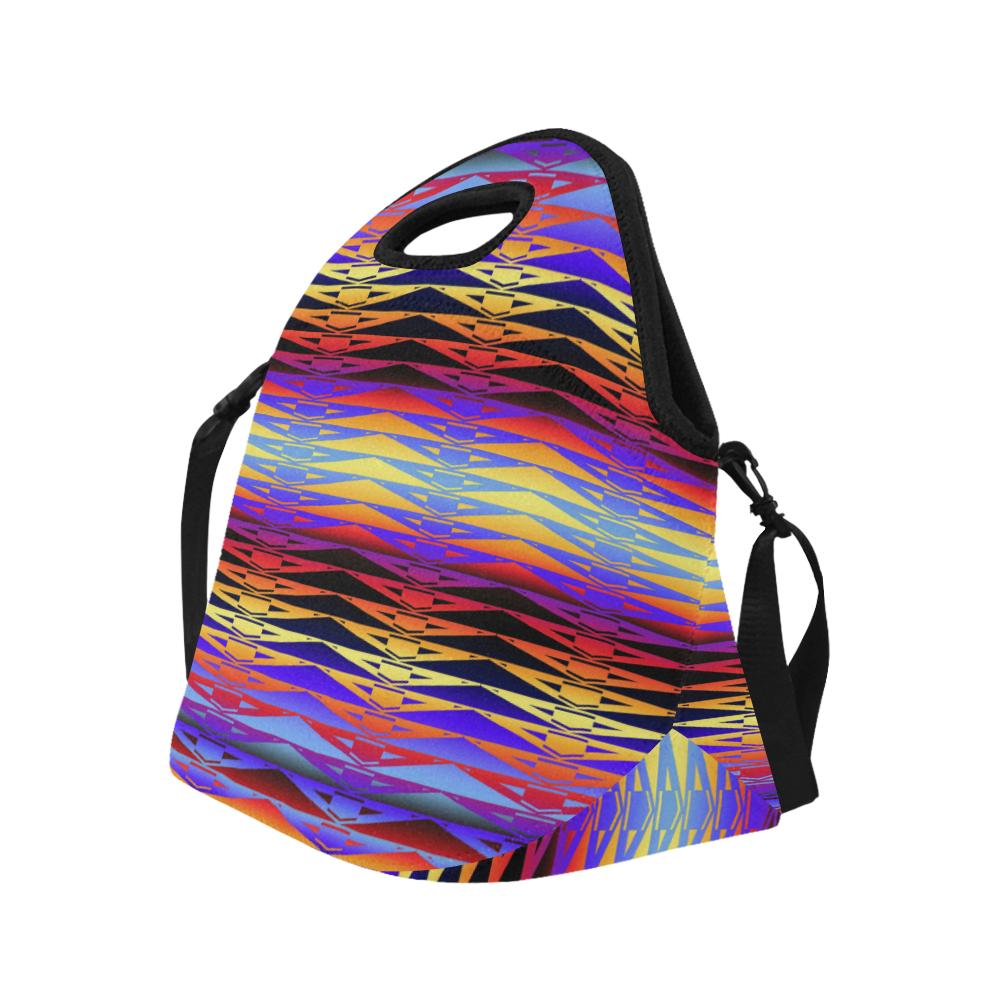 Fire Rattler Horizon Large Insulated Neoprene Lunch Bag That Replaces Your Purse (Model 1669) Neoprene Lunch Bag/Large (1669) e-joyer