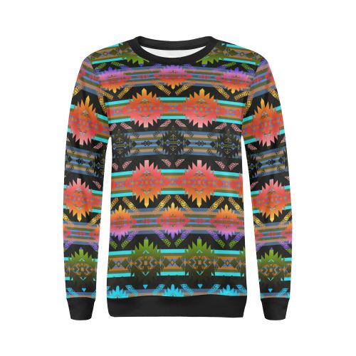 Fire Watch All Over Print Crewneck Sweatshirt for Women (Model H18) Crewneck Sweatshirt for Women (H18) e-joyer