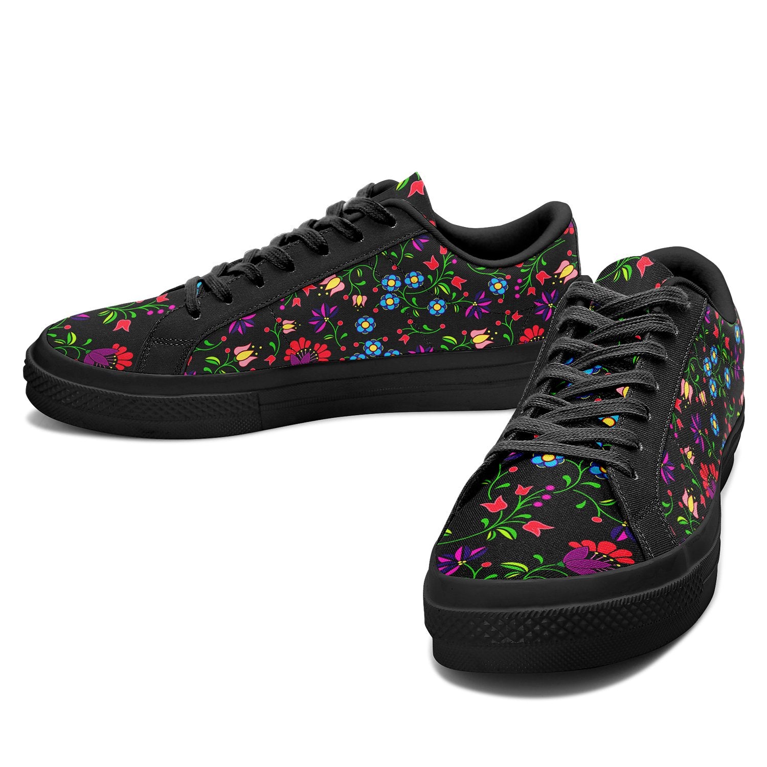 Fleur Indigine Aapisi Low Top Canvas Shoes Black Sole aapisi Herman