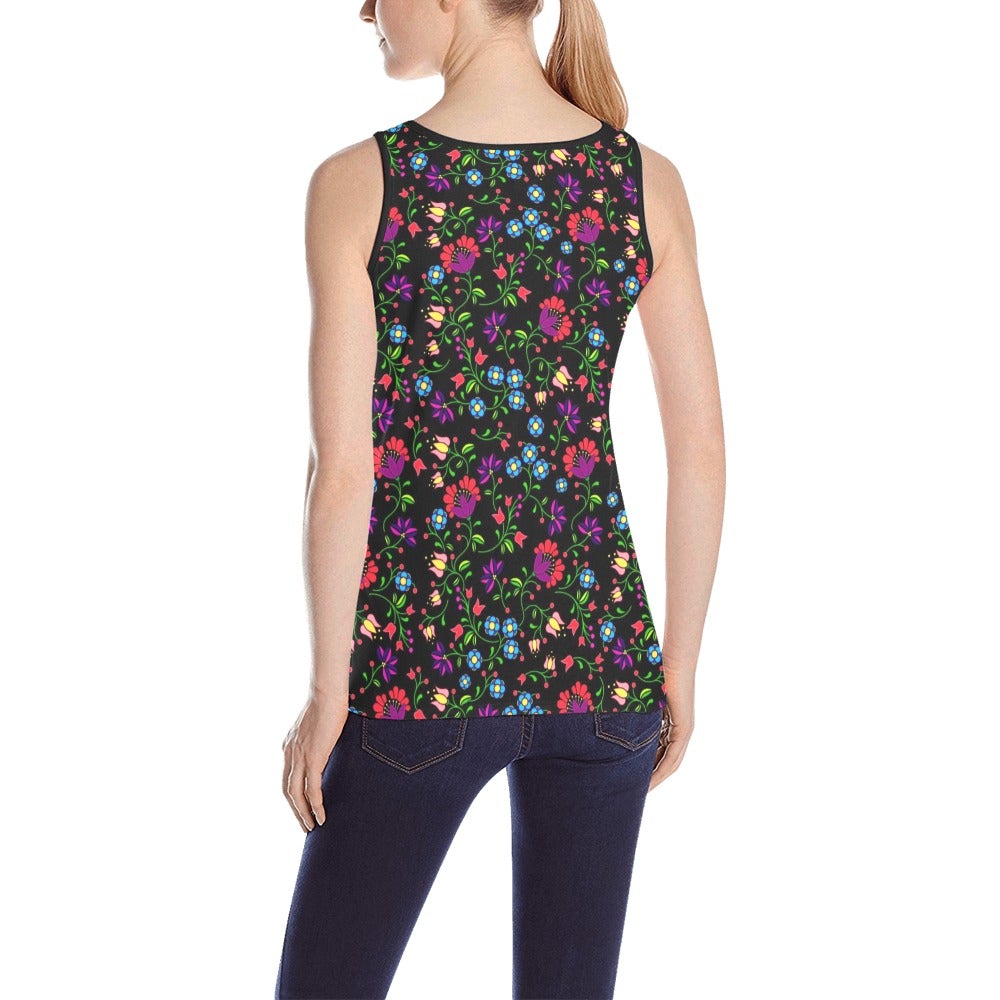 Fleur Indigine All Over Print Tank Top for Women (Model T43) All Over Print Tank Top for Women (T43) e-joyer