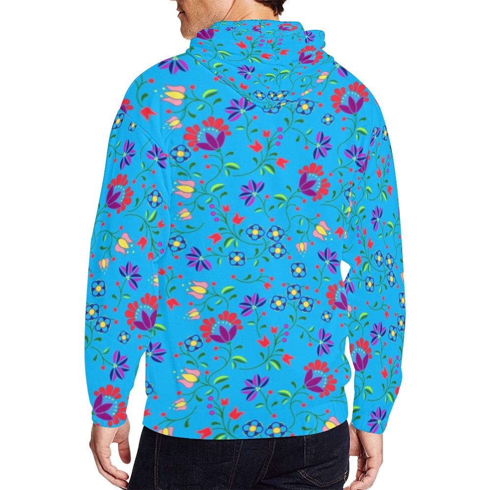 Fleur Indigine Ciel All Over Print Full Zip Hoodie for Men (Model H14) All Over Print Full Zip Hoodie for Men (H14) e-joyer