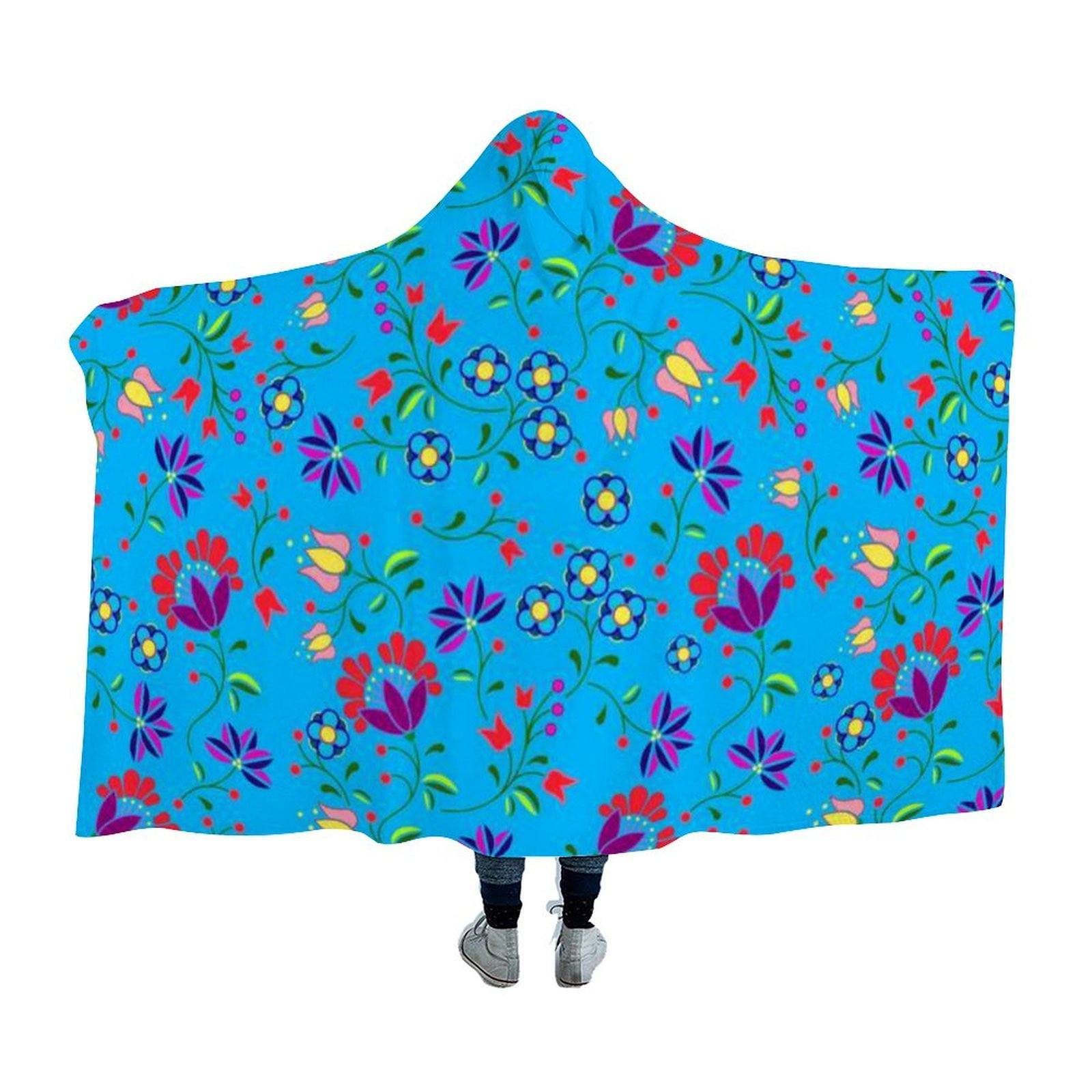 Fleur Indigine Ciel Hooded Blanket blanket 49 Dzine