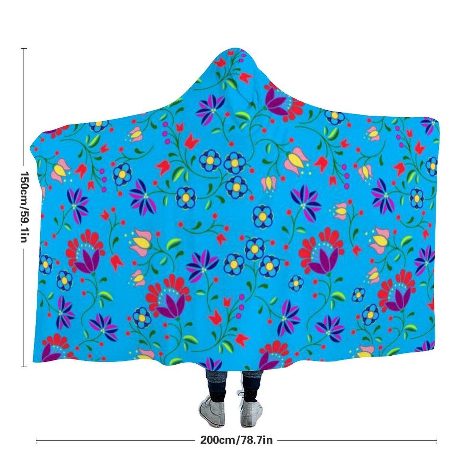 Fleur Indigine Ciel Hooded Blanket blanket 49 Dzine