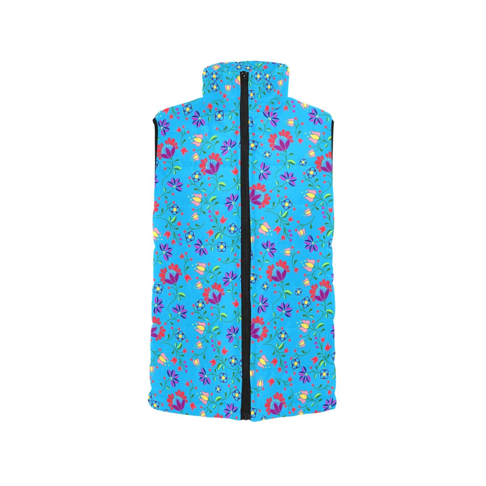 Fleur Indigine Ciel Men's Padded Vest Jacket (Model H44) Men's Padded Vest Jacket (H44) e-joyer