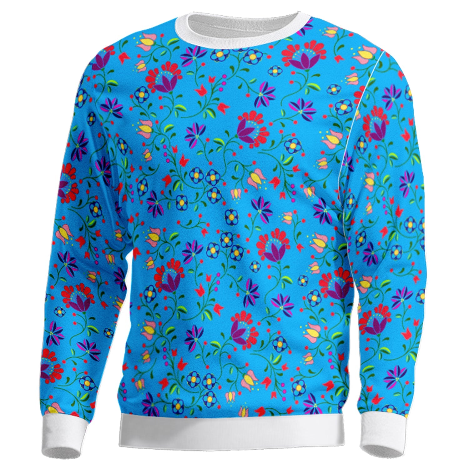 Fleur Indigine Ciel Unisex Crewneck Long Sleeve Top Herman