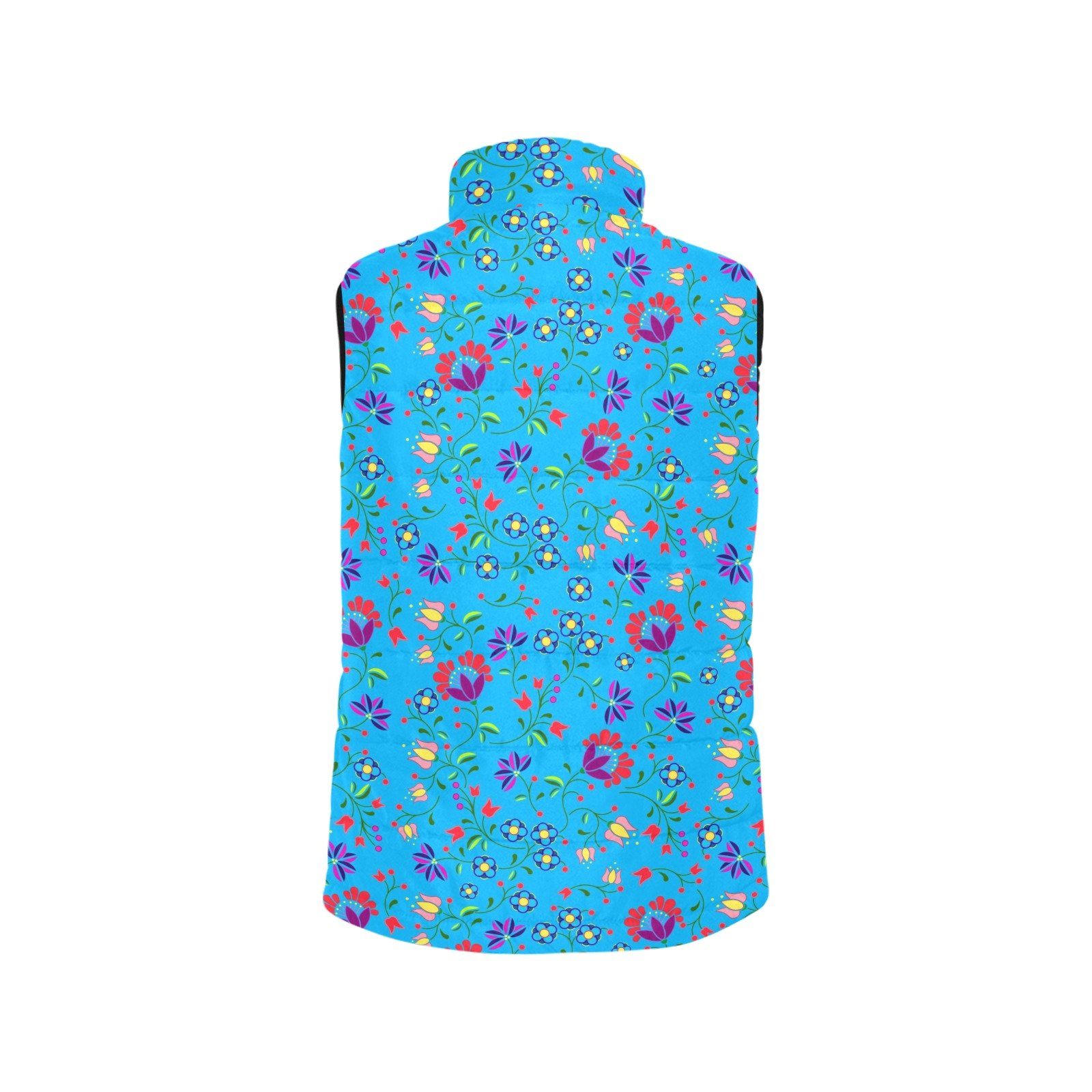 Fleur Indigine Ciel Women's Padded Vest Jacket (Model H44) Women's Padded Vest Jacket (H44) e-joyer