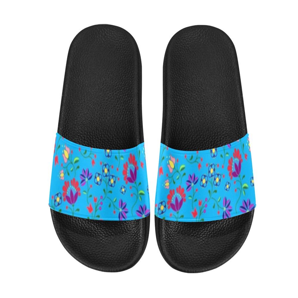 Fleur Indigine Ciel Women's Slide Sandals (Model 057) Women's Slide Sandals (057) e-joyer
