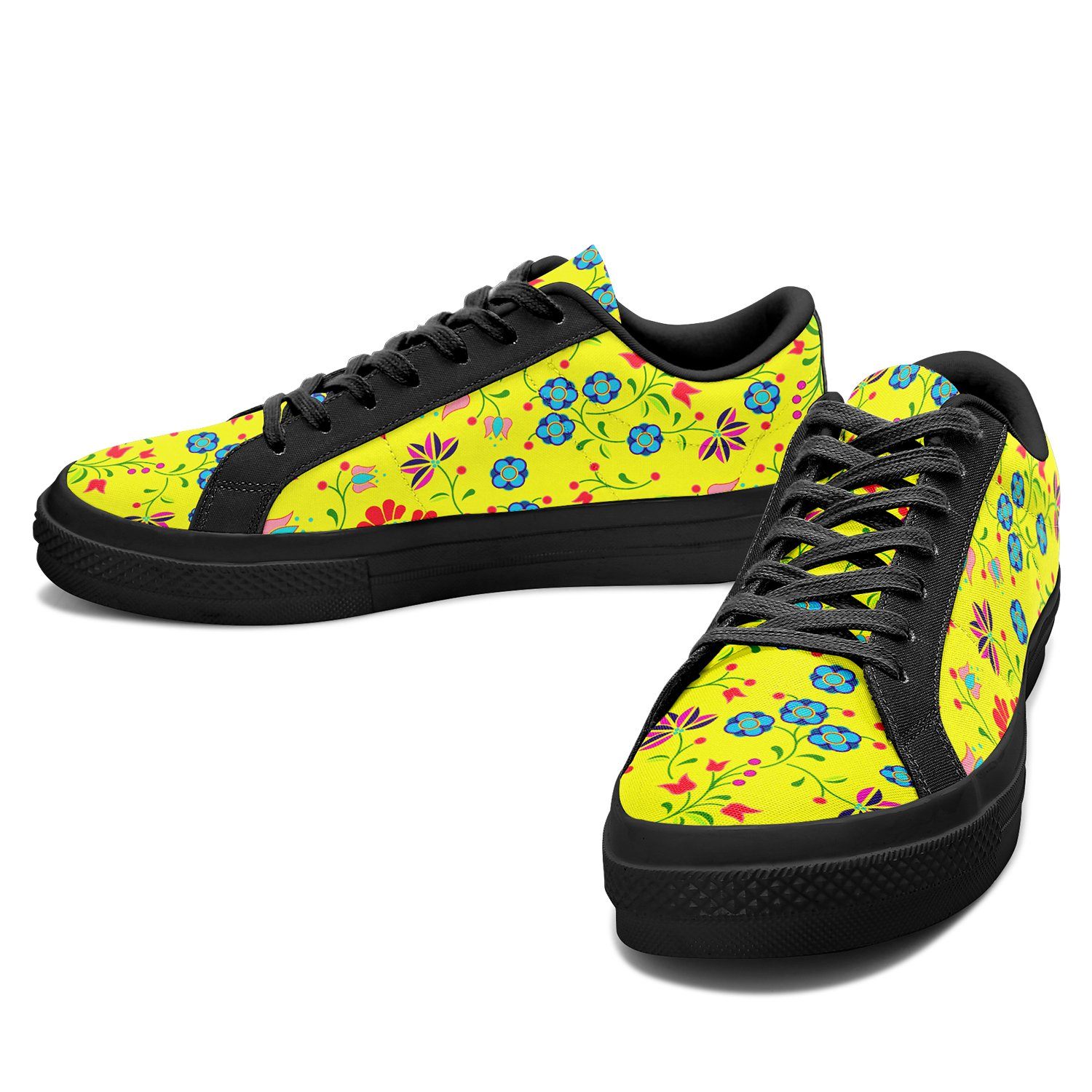 Fleur Indigine Mais Aapisi Low Top Canvas Shoes Black Sole aapisi Herman