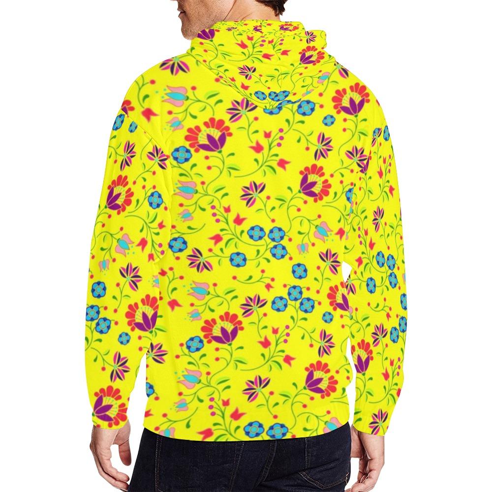 Fleur Indigine Mais All Over Print Full Zip Hoodie for Men (Model H14) All Over Print Full Zip Hoodie for Men (H14) e-joyer