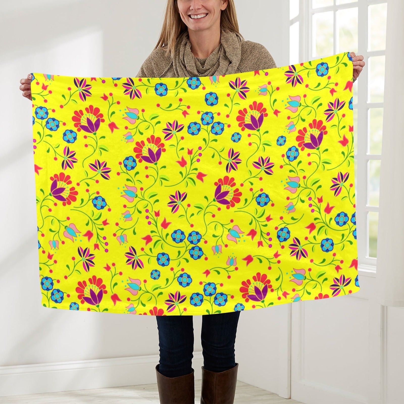 Fleur Indigine Mais Baby Blanket 30"x40" Baby Blanket 30"x40" e-joyer