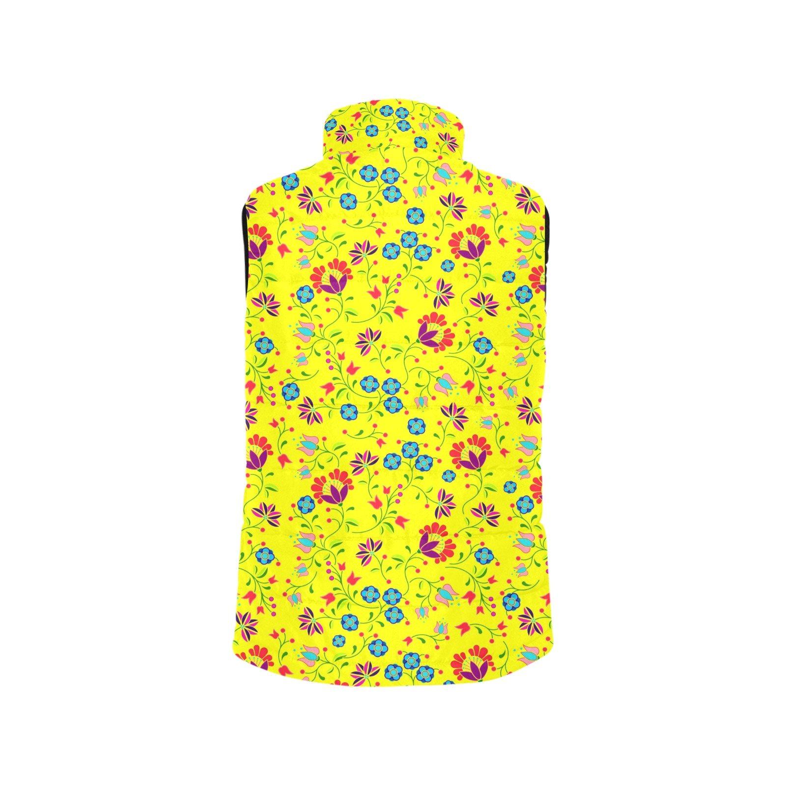 Fleur Indigine Mais Men's Padded Vest Jacket (Model H44) Men's Padded Vest Jacket (H44) e-joyer