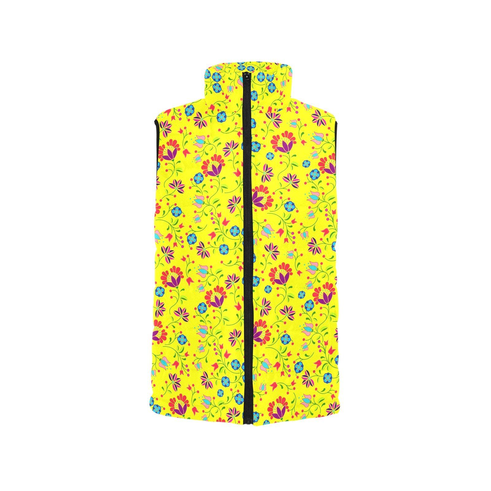 Fleur Indigine Mais Men's Padded Vest Jacket (Model H44) Men's Padded Vest Jacket (H44) e-joyer