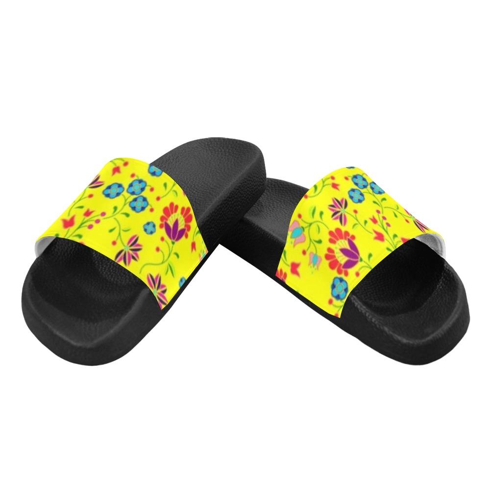 Fleur Indigine Mais Men's Slide Sandals (Model 057) Men's Slide Sandals (057) e-joyer