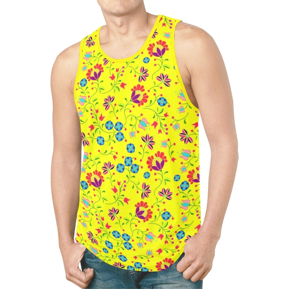 Fleur Indigine Mais New All Over Print Tank Top for Men (Model T46) New All Over Print Tank Top for Men (T46) e-joyer