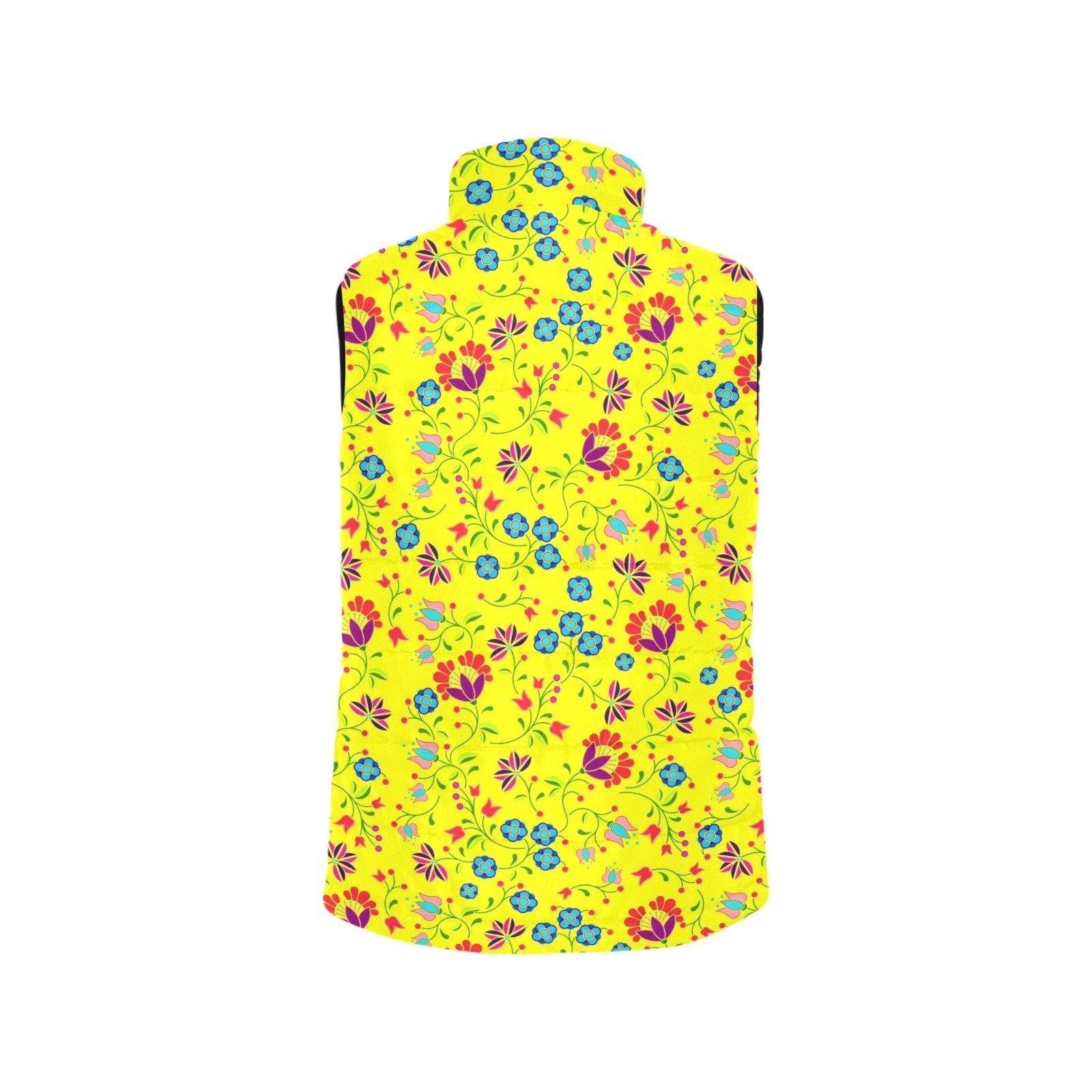 Fleur Indigine Mais Women's Padded Vest Jacket (Model H44) Women's Padded Vest Jacket (H44) e-joyer