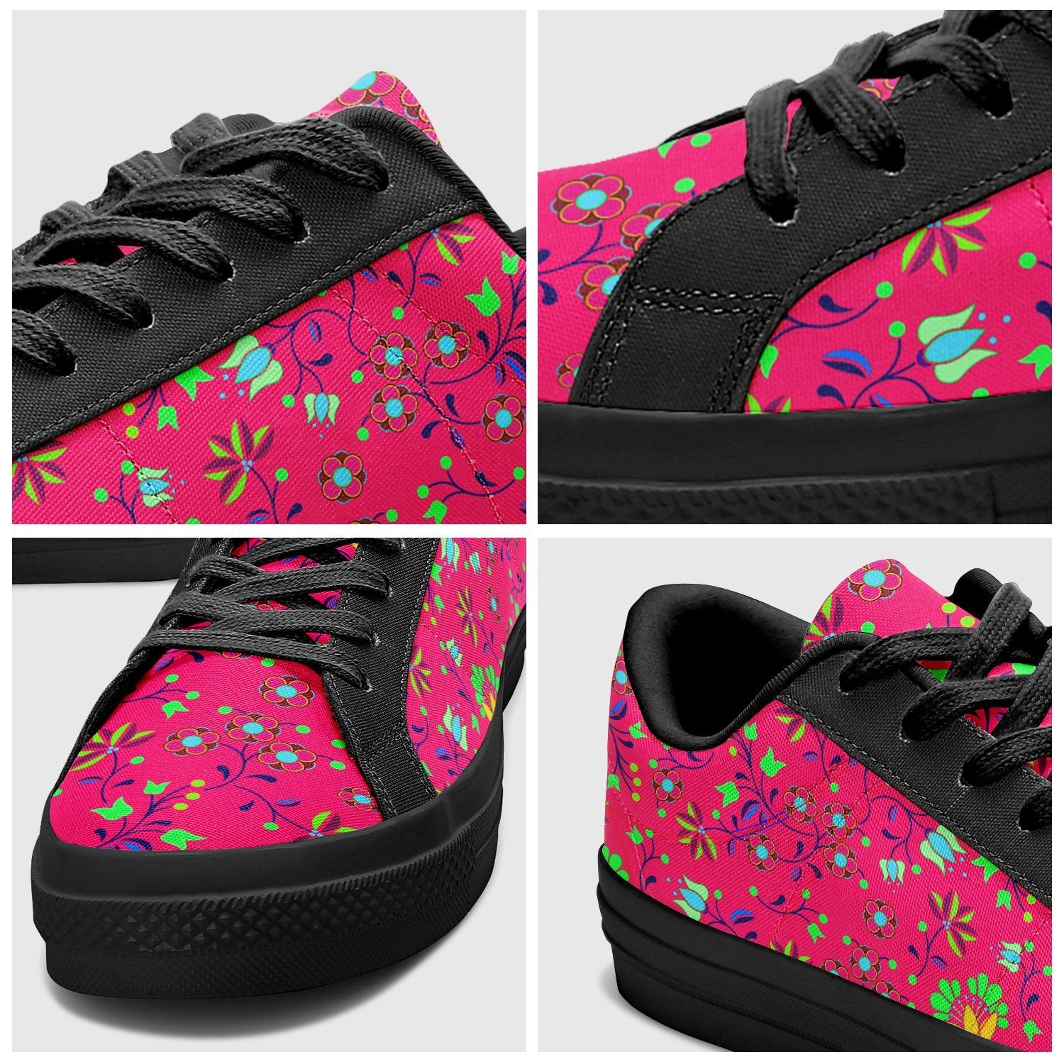 Fleur Indigine Rouge Aapisi Low Top Canvas Shoes Black Sole aapisi Herman
