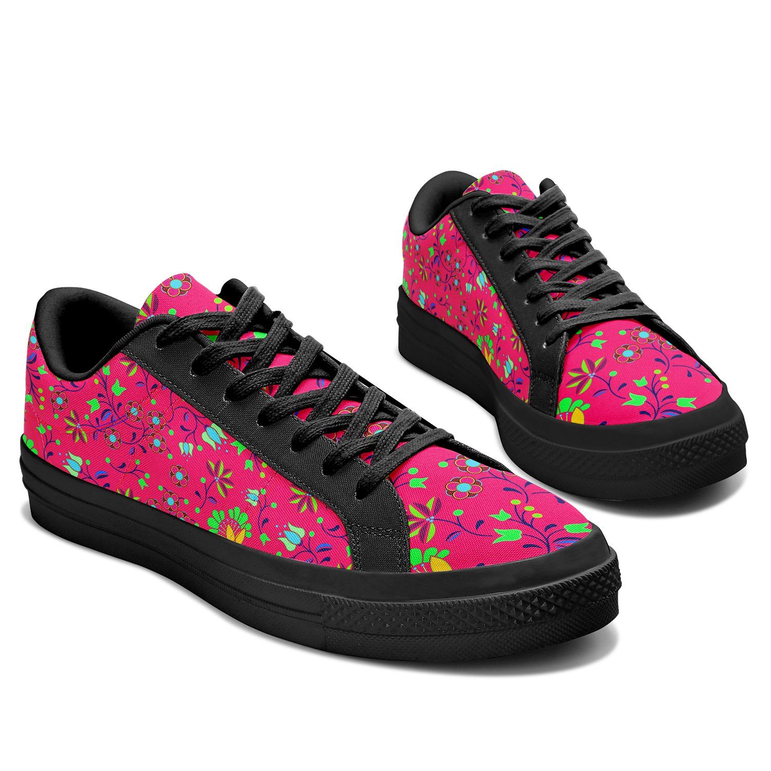 Fleur Indigine Rouge Aapisi Low Top Canvas Shoes Black Sole aapisi Herman