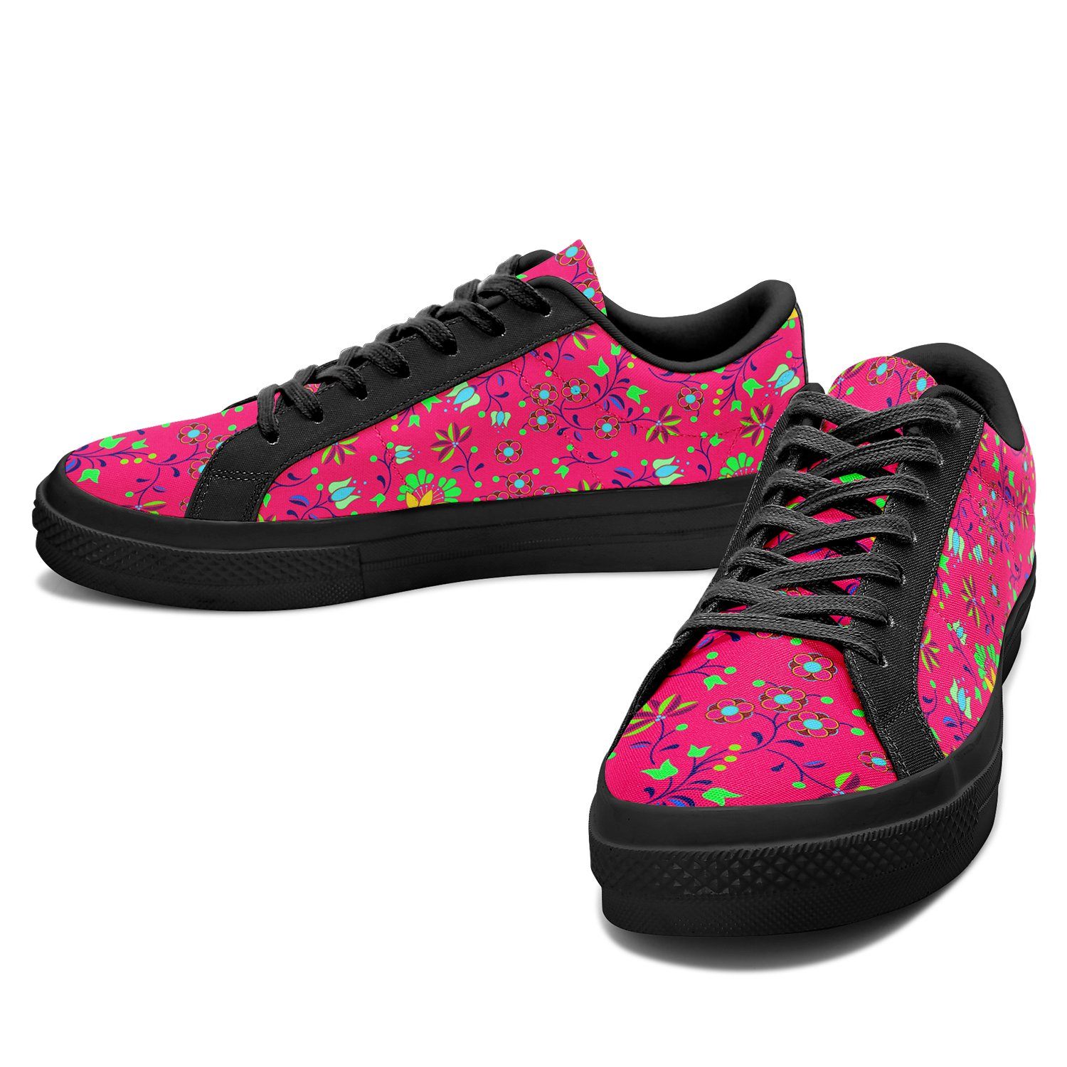 Fleur Indigine Rouge Aapisi Low Top Canvas Shoes Black Sole aapisi Herman