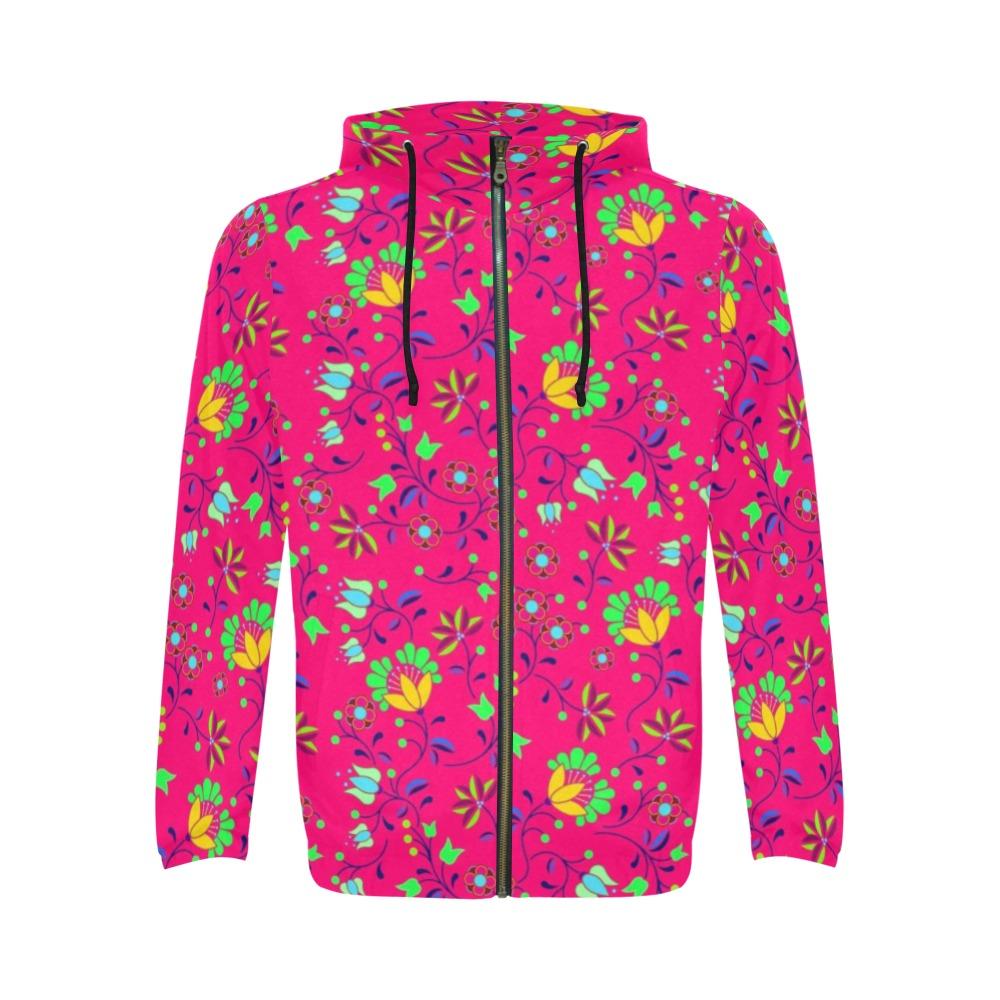 Fleur Indigine Rouge All Over Print Full Zip Hoodie for Men (Model H14) All Over Print Full Zip Hoodie for Men (H14) e-joyer