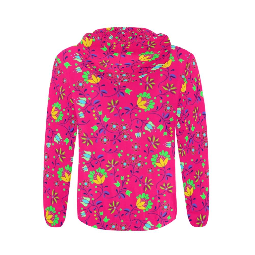 Fleur Indigine Rouge All Over Print Full Zip Hoodie for Men (Model H14) All Over Print Full Zip Hoodie for Men (H14) e-joyer