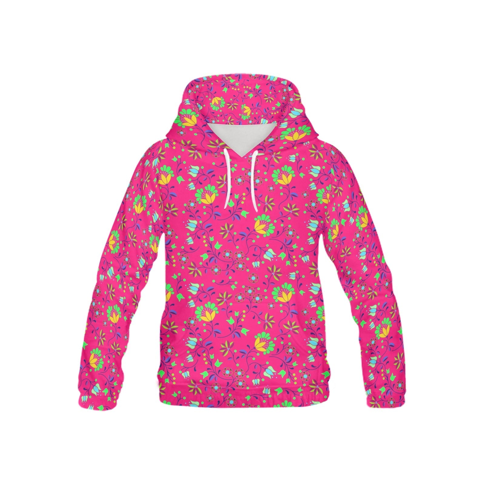 Fleur Indigine Rouge All Over Print Hoodie for Kid (USA Size) (Model H13) All Over Print Hoodie for Kid (H13) e-joyer