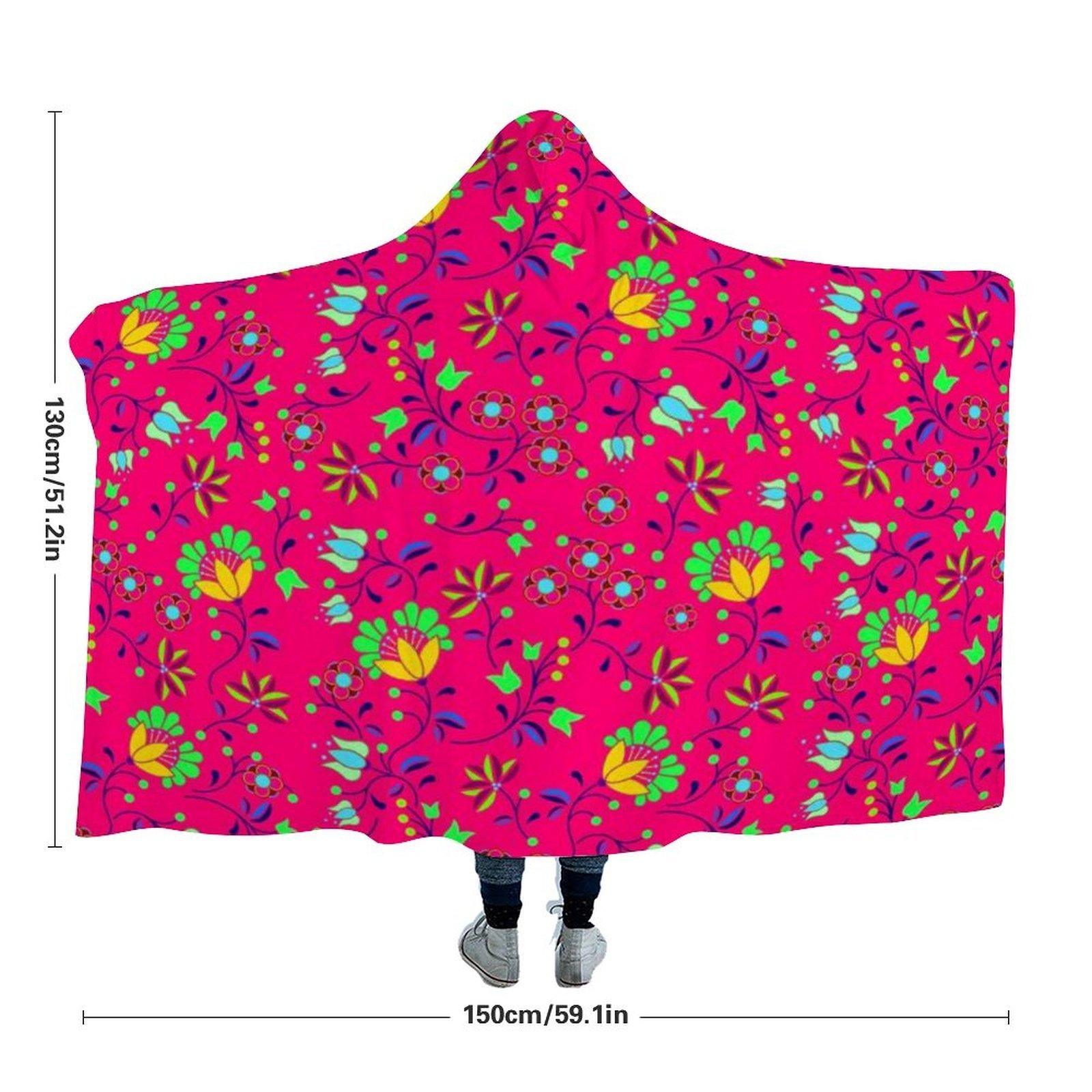 Fleur Indigine Rouge Hooded Blanket blanket 49 Dzine