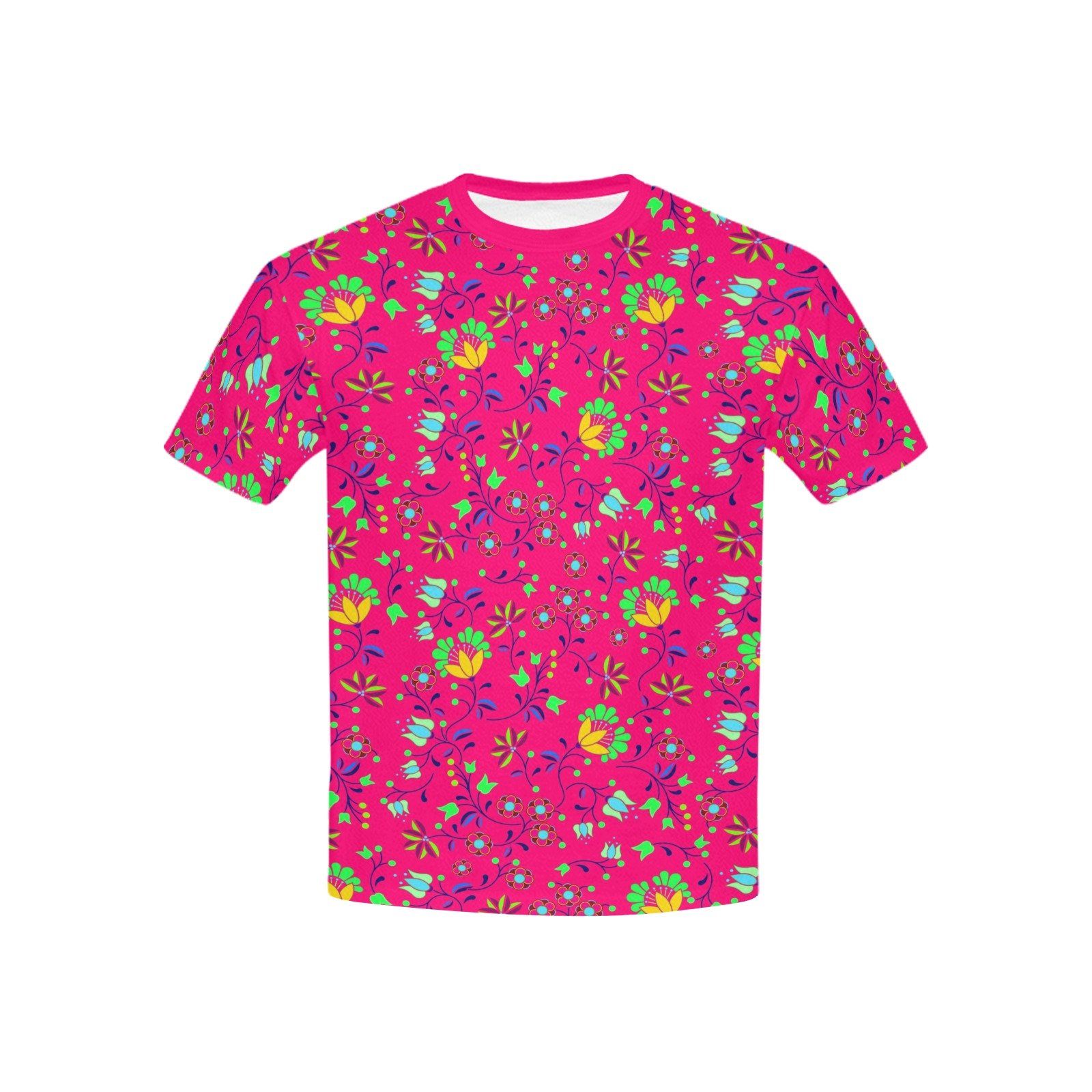 Fleur Indigine Rouge Kids' All Over Print T-shirt (USA Size) (Model T40) All Over Print T-shirt for Kid (T40) e-joyer