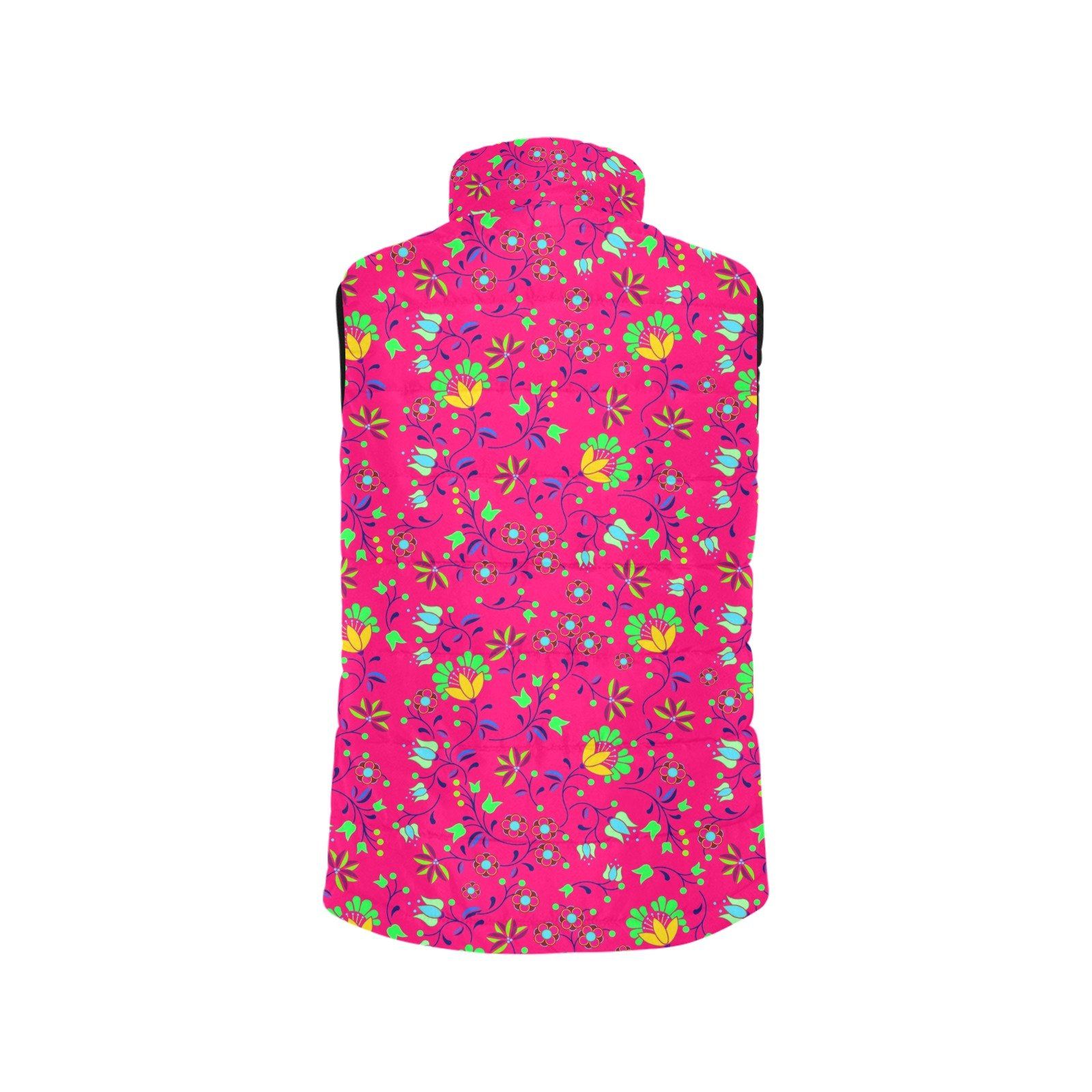 Fleur Indigine Rouge Men's Padded Vest Jacket (Model H44) Men's Padded Vest Jacket (H44) e-joyer