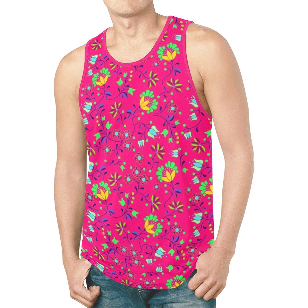 Fleur Indigine Rouge New All Over Print Tank Top for Men (Model T46) New All Over Print Tank Top for Men (T46) e-joyer
