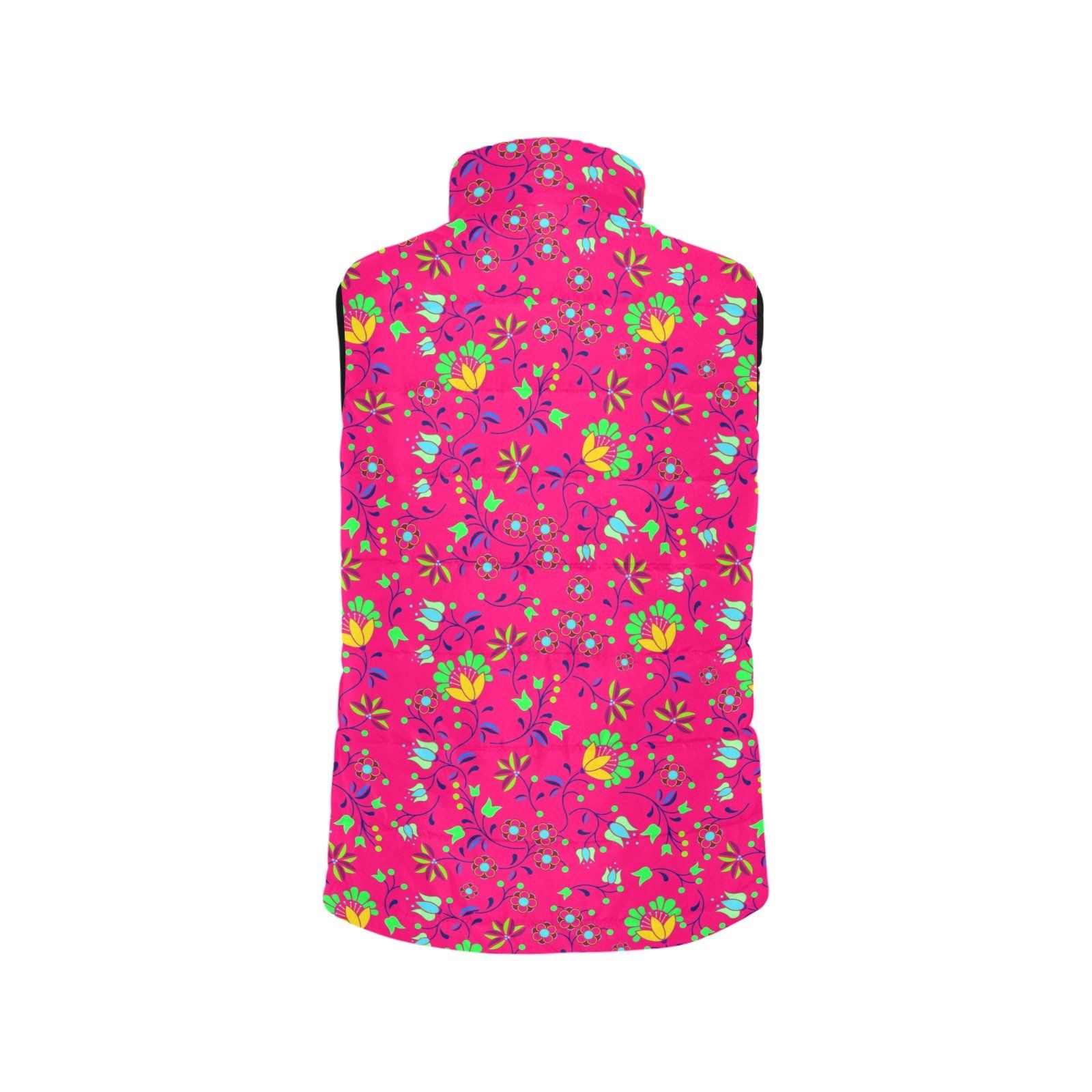 Fleur Indigine Rouge Women's Padded Vest Jacket (Model H44) Women's Padded Vest Jacket (H44) e-joyer