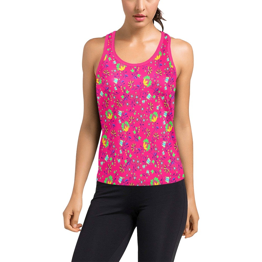 Fleur Indigine Rouge Women's Racerback Tank Top (Model T60) Racerback Tank Top (T60) e-joyer