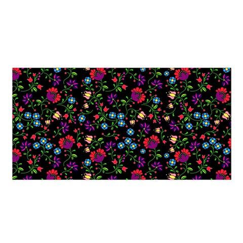 Fleur Indigine Satin Shawl Scarf 49 Dzine