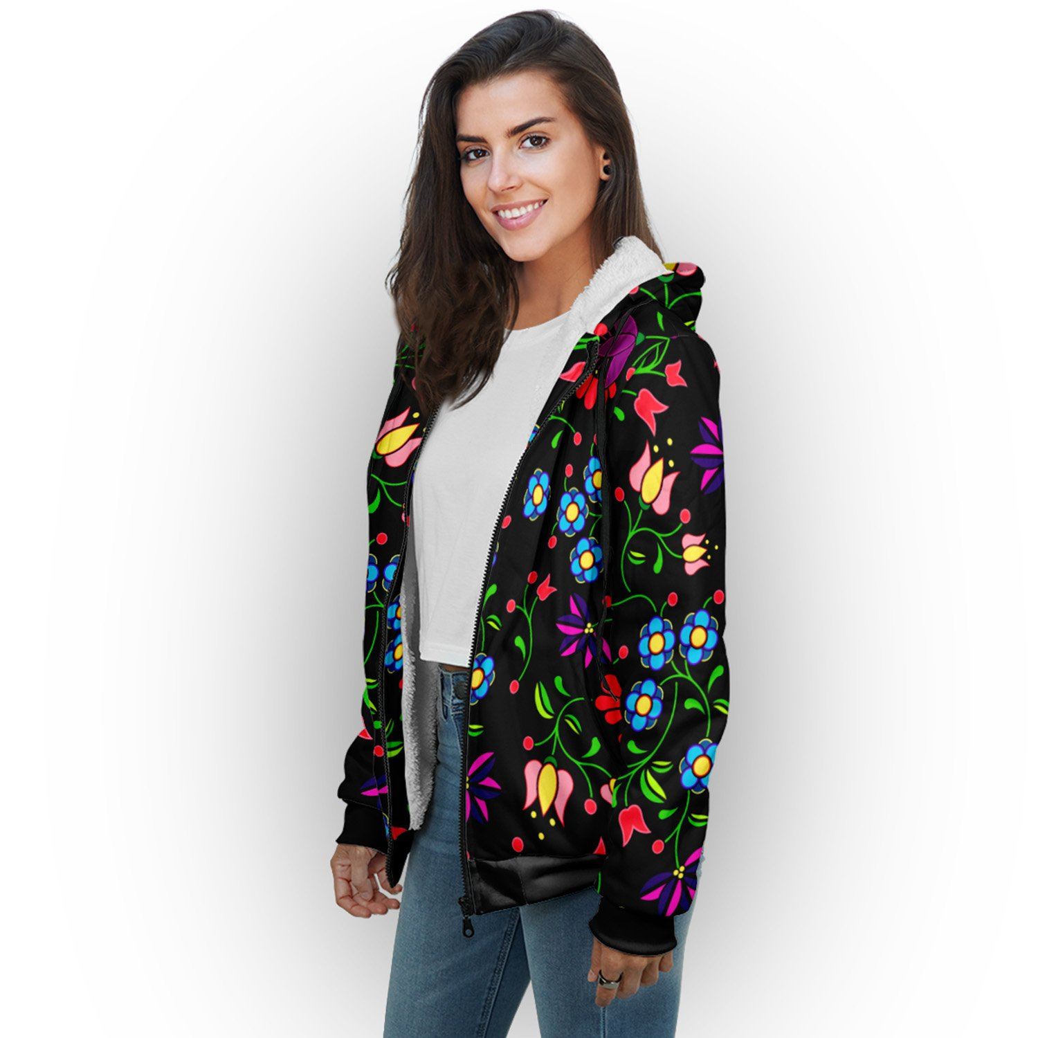 Fleur Indigine Sherpa Hoodie hoodie Herman