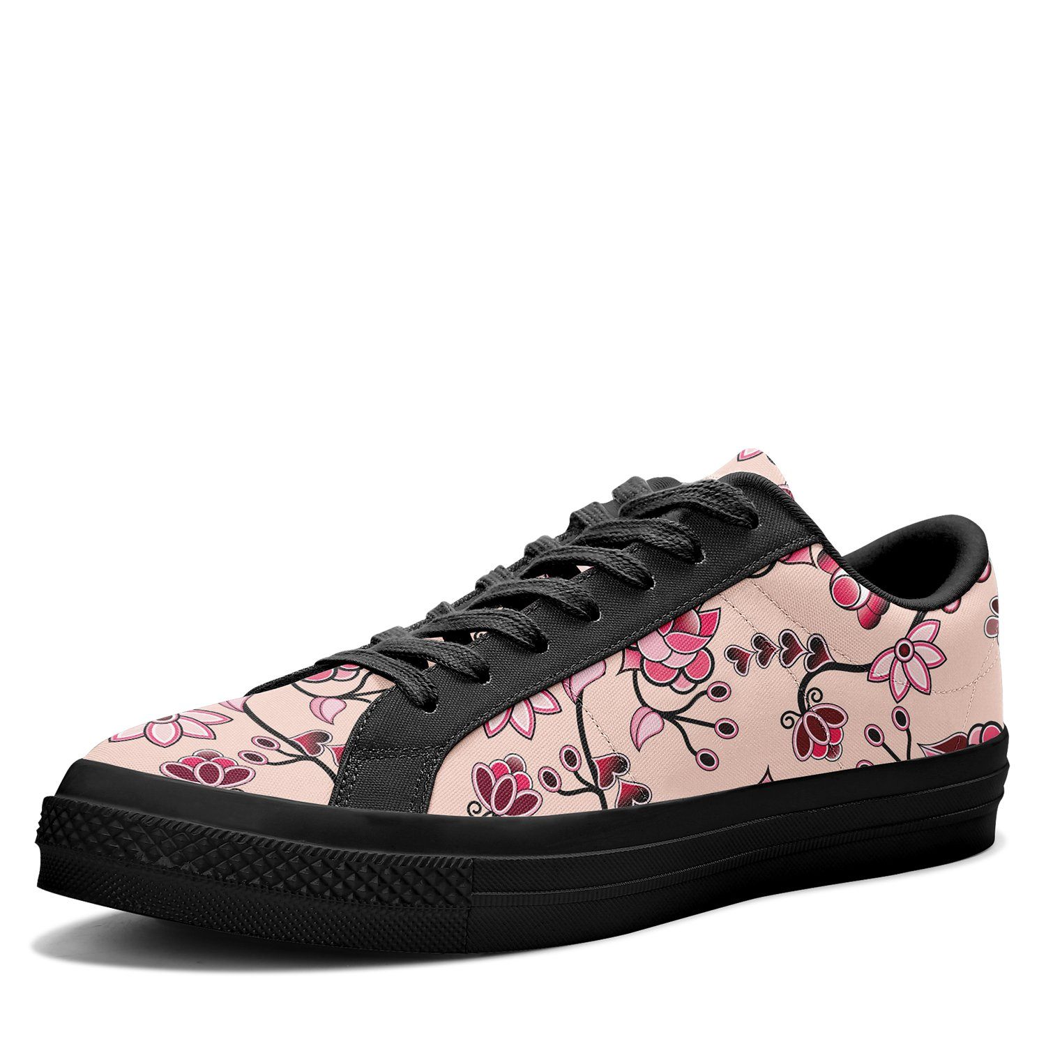 Floral Amour Aapisi Low Top Canvas Shoes Black Sole aapisi Herman