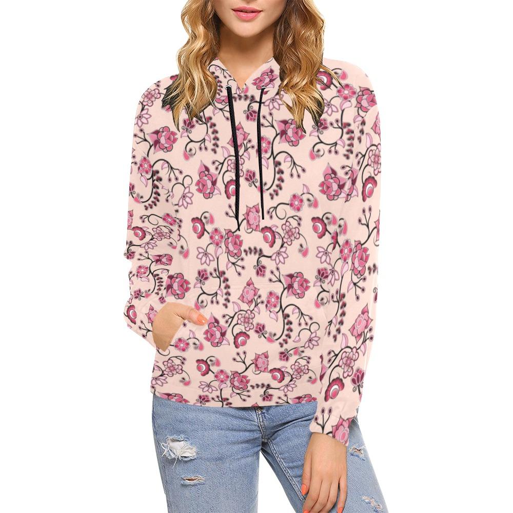 Floral Amour All Over Print Hoodie for Women (USA Size) (Model H13) All Over Print Hoodie for Women (H13) e-joyer