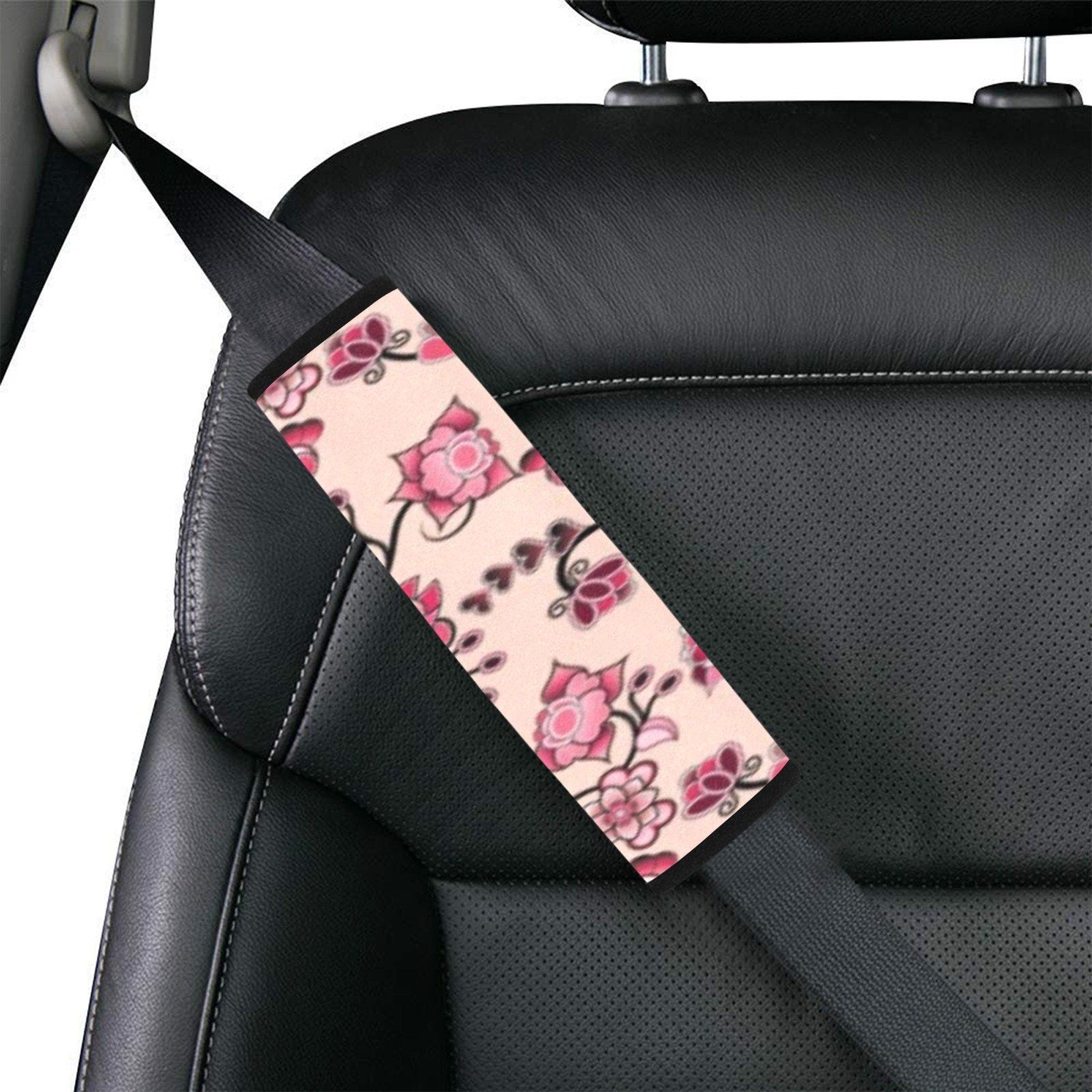 Floral Amour Car Seat Belt Cover 7''x12.6'' (Pack of 2) Car Seat Belt Cover 7x12.6 (Pack of 2) e-joyer