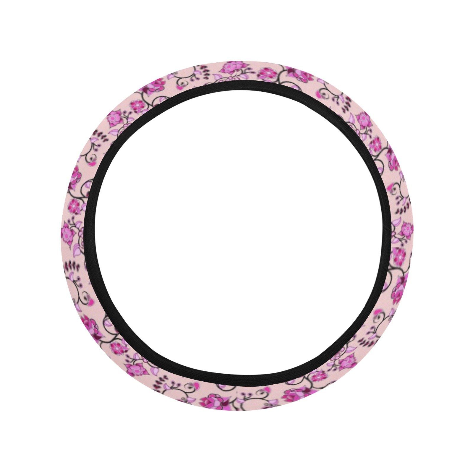 Floral Amour Steering Wheel Cover with Elastic Edge Steering Wheel Cover with Elastic Edge e-joyer