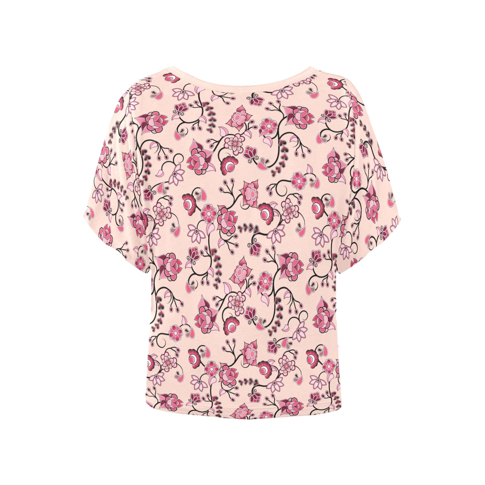 Floral Amour Women's Batwing-Sleeved Blouse T shirt (Model T44) Women's Batwing-Sleeved Blouse T shirt (T44) e-joyer
