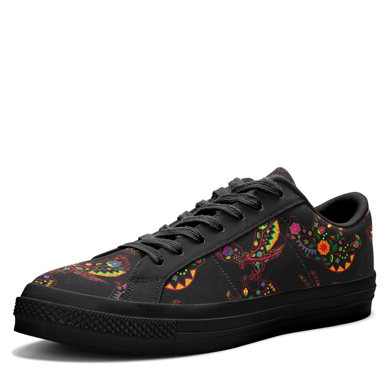 Floral Animals Aapisi Low Top Canvas Shoes Black Sole aapisi Herman