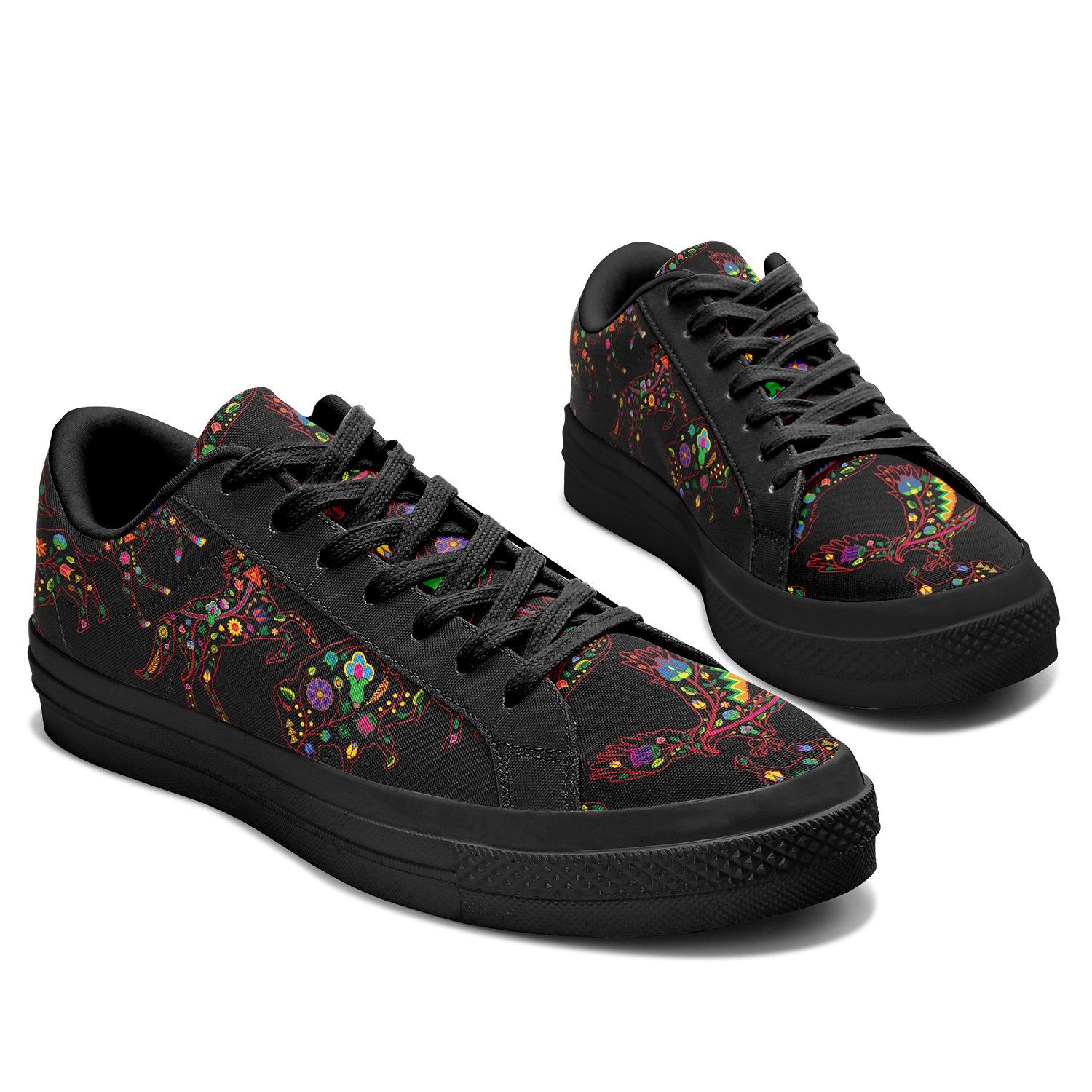 Floral Animals Aapisi Low Top Canvas Shoes Black Sole aapisi Herman