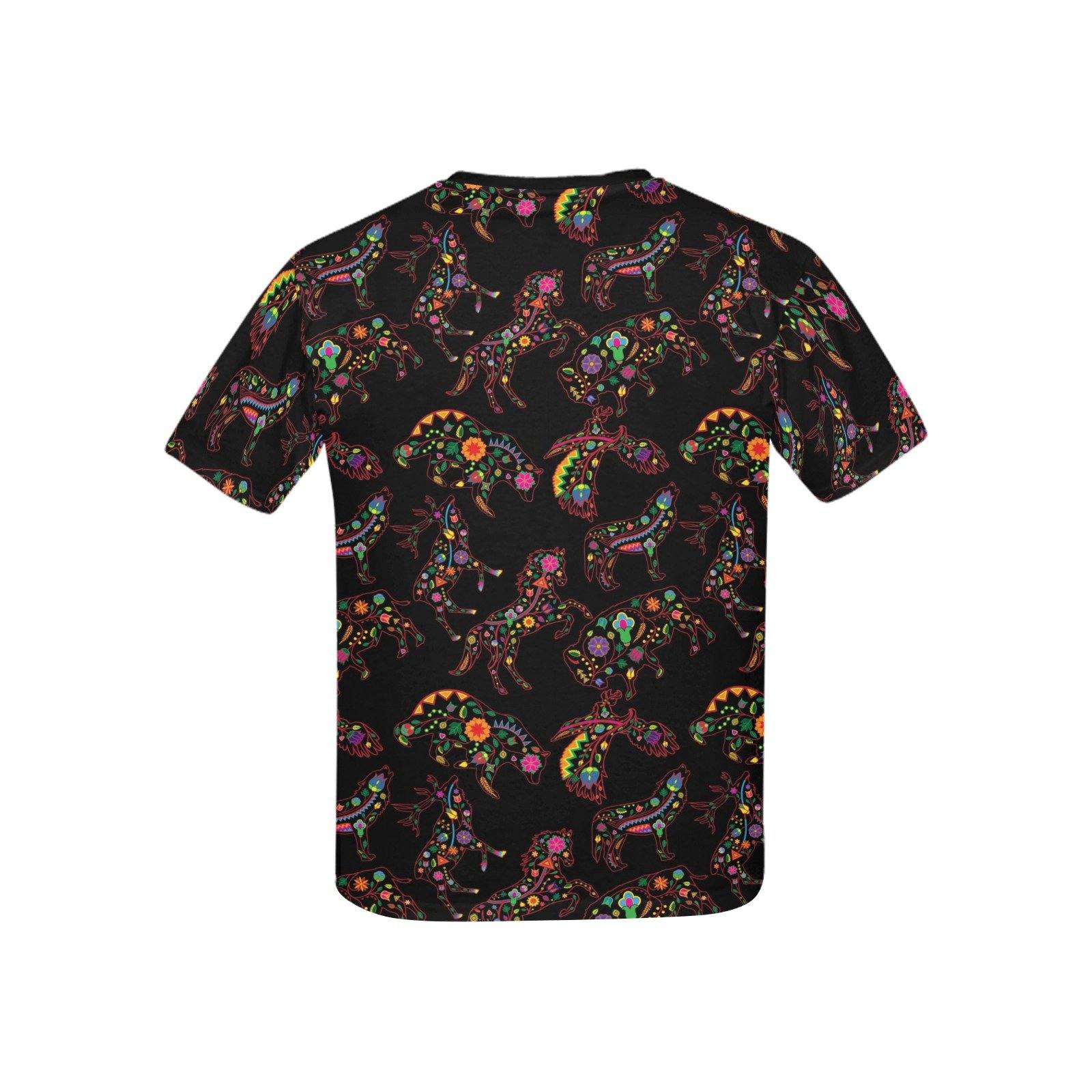 Floral Animals Kids' All Over Print T-shirt (USA Size) (Model T40) All Over Print T-shirt for Kid (T40) e-joyer
