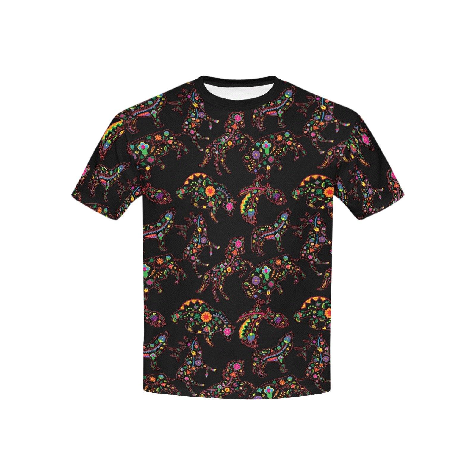 Floral Animals Kids' All Over Print T-shirt (USA Size) (Model T40) All Over Print T-shirt for Kid (T40) e-joyer