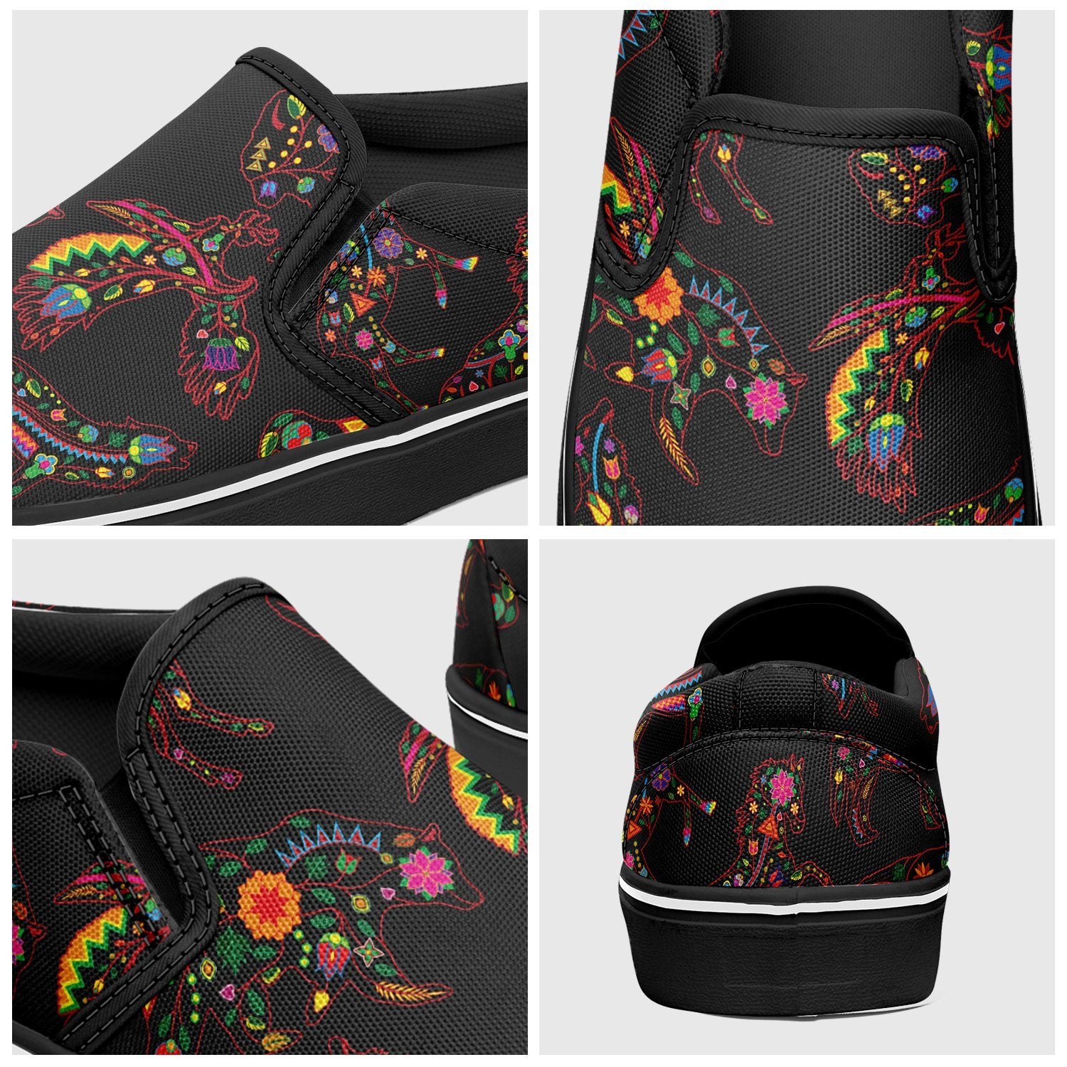 Floral Animals Otoyimm Canvas Slip On Shoes otoyimm Herman