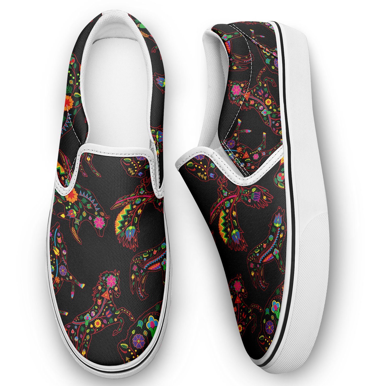 Floral Animals Otoyimm Canvas Slip On Shoes otoyimm Herman